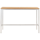 NNEVL Bar Table 160x60x105 cm Solid Teak Wood and Stainless Steel