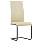 NNEVL Cantilever Dining Chairs 6 pcs Cappuccino Faux Leather