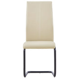 NNEVL Cantilever Dining Chairs 6 pcs Cappuccino Faux Leather