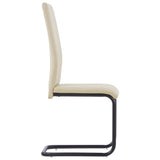 NNEVL Cantilever Dining Chairs 6 pcs Cappuccino Faux Leather