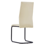 NNEVL Cantilever Dining Chairs 6 pcs Cappuccino Faux Leather
