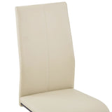 NNEVL Cantilever Dining Chairs 6 pcs Cappuccino Faux Leather