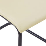 NNEVL Cantilever Dining Chairs 6 pcs Cappuccino Faux Leather