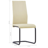 NNEVL Cantilever Dining Chairs 6 pcs Cappuccino Faux Leather