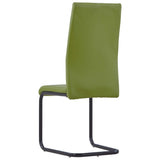 NNEVL Cantilever Dining Chairs 6 pcs Green Faux Leather