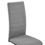 NNEVL Cantilever Dining Chairs 6 pcs Light Grey Fabric