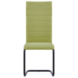 NNEVL Cantilever Dining Chairs 6 pcs Green Fabric