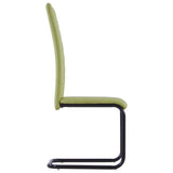 NNEVL Cantilever Dining Chairs 6 pcs Green Fabric
