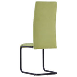 NNEVL Cantilever Dining Chairs 6 pcs Green Fabric