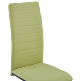 NNEVL Cantilever Dining Chairs 6 pcs Green Fabric