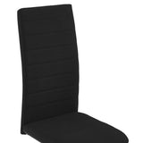 NNEVL Cantilever Dining Chairs 6 pcs Black Fabric