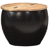 NNEVL Coffee Table Round 53x43 cm Solid Mango Wood