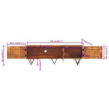 NNEVL TV Cabinet 140x30x46 cm Solid Wood Mango
