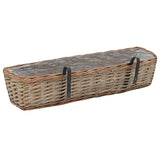 NNEVL Balcony Planter 2 pcs Wicker with PE Lining 80 cm