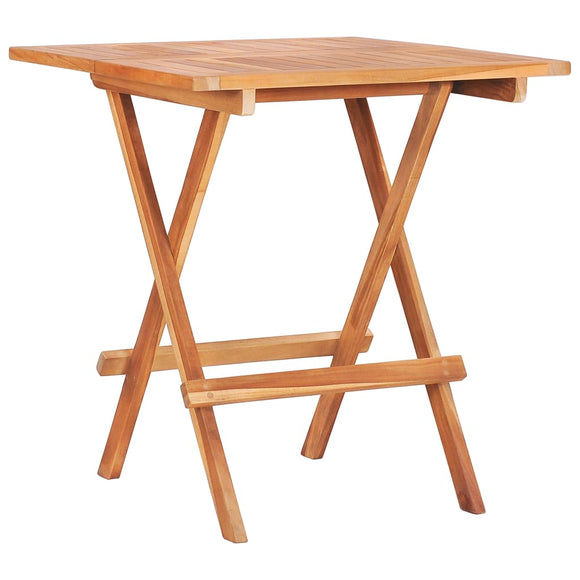 NNEVL Folding Bistro Table 60x60x65 cm Solid Teak Wood