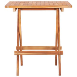 NNEVL Folding Bistro Table 60x60x65 cm Solid Teak Wood