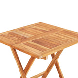 NNEVL Folding Bistro Table 60x60x65 cm Solid Teak Wood