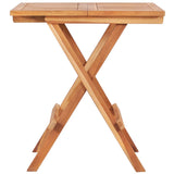 NNEVL 3 Piece Folding Bistro Set Solid Teak Wood