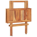 NNEVL 3 Piece Folding Bistro Set Solid Teak Wood