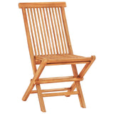 NNEVL 3 Piece Folding Bistro Set Solid Teak Wood