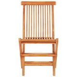 NNEVL 3 Piece Folding Bistro Set Solid Teak Wood