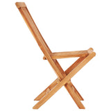 NNEVL 3 Piece Folding Bistro Set Solid Teak Wood