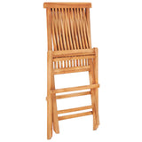 NNEVL 3 Piece Folding Bistro Set Solid Teak Wood