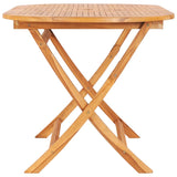 NNEVL Folding Garden Table 160x80x75 cm Solid Teak Wood