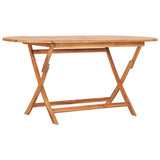 NNEVL 7 Piece Folding Outdoor Dining Set Solid Teak Wood