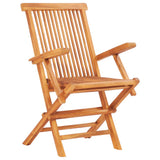 NNEVL 7 Piece Folding Outdoor Dining Set Solid Teak Wood