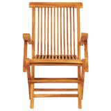 NNEVL 7 Piece Folding Outdoor Dining Set Solid Teak Wood