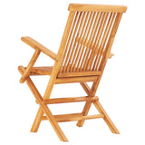 NNEVL 7 Piece Folding Outdoor Dining Set Solid Teak Wood