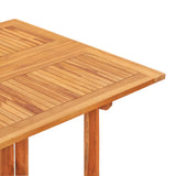 NNEVL 7 Piece Folding Outdoor Dining Set Solid Teak Wood