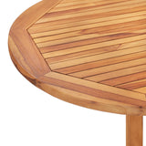 NNEVL 5 Piece Folding Outdoor Dining Set Solid Teak Wood
