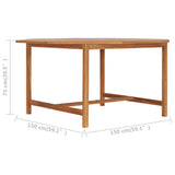 NNEVL Garden Table Anthracite 126x76x72 cm Plastic