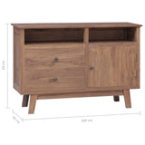 NNEVL Sideboard 100x30x68 cm Solid Teak Wood