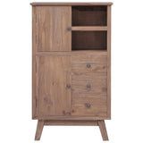 NNEVL Highboard 60x30x100 cm Solid Teak Wood