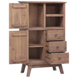 NNEVL Highboard 60x30x100 cm Solid Teak Wood