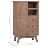 NNEVL Highboard 60x30x100 cm Solid Teak Wood