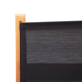 NNEVL Folding Garden Chairs 4 pcs Black Solid Eucalyptus Wood and Textilene