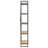 NNEVL 5-Tier Bookcase 90x30x180 cm Solid Mango Wood