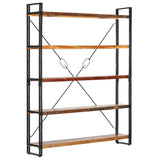 NNEVL 5-Tier Bookcase 140x30x180 cm Solid Reclaimed Wood