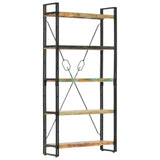 NNEVL 5-Tier Bookcase 90x30x180 cm Solid Reclaimed Wood