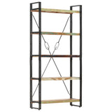 NNEVL 5-Tier Bookcase 90x30x180 cm Solid Reclaimed Wood