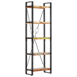 NNEVL 5-Tier Bookcase 60x30x180 cm Solid Reclaimed Wood
