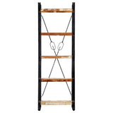 NNEVL 5-Tier Bookcase 60x30x180 cm Solid Reclaimed Wood