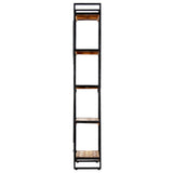 NNEVL 5-Tier Bookcase 60x30x180 cm Solid Reclaimed Wood
