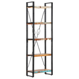 NNEVL 5-Tier Bookcase 60x30x180 cm Solid Reclaimed Wood
