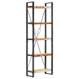 NNEVL 5-Tier Bookcase 60x30x180 cm Solid Reclaimed Wood