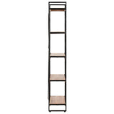 NNEVL 5-Tier Bookcase 140x30x180 cm Solid Acacia Wood